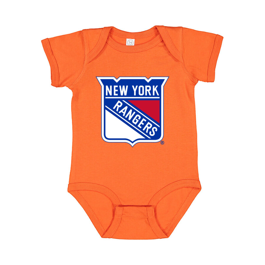New York Rangers Baby Romper Onesie - Orange