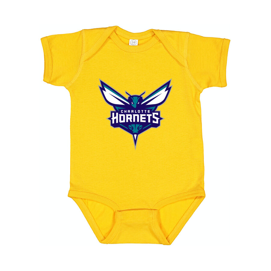 Charlotte Hornets Baby Romper Onesie - Yellow