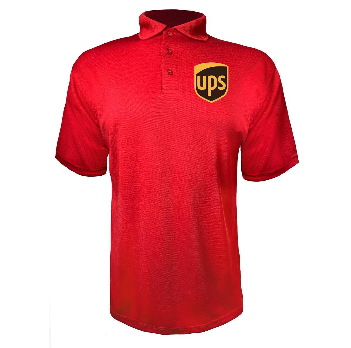 UPS men's polyester polo in Red