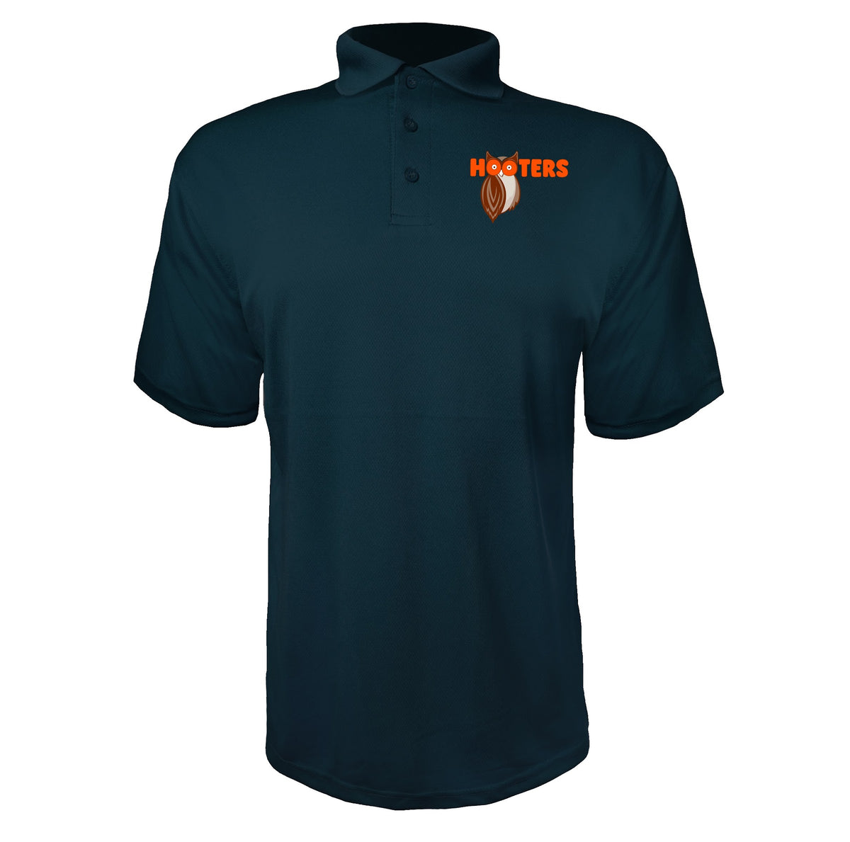 Hooters men's polyester polo in Navy