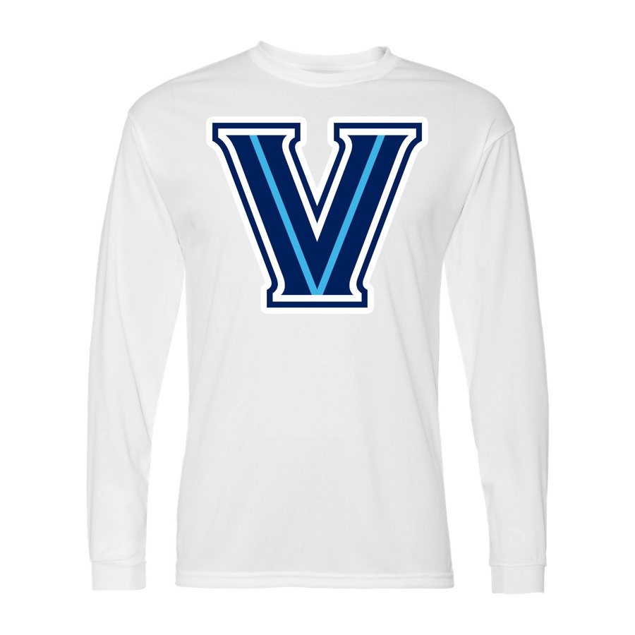 Men's Villanova Wildcats Polyester Long Sleeve T-Shirt - White