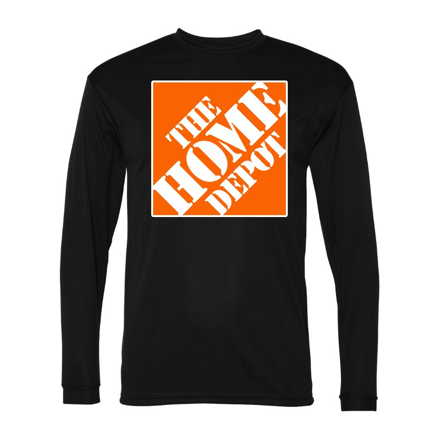 Men's The Home Depot Polyester Long Sleeve T-Shirt - Black