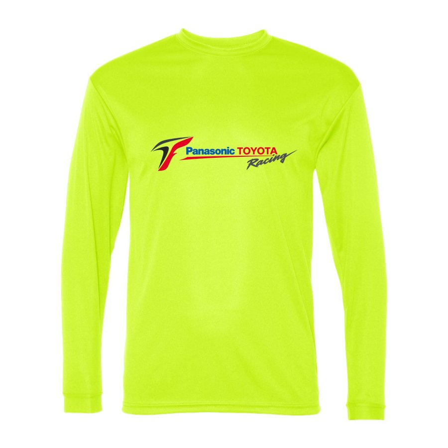 Men's Panasonic Toyota Racing Polyester Long Sleeve T-Shirt - Safety Yellow