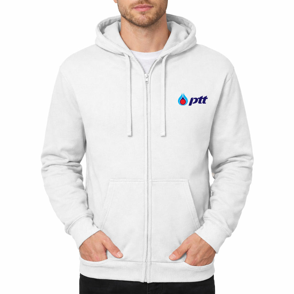 PTT Zipper Hoodie - White