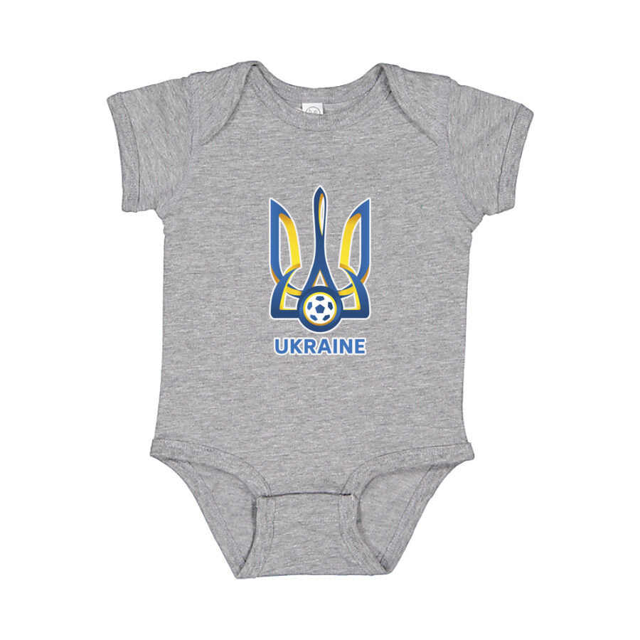 Ukraine National Football Team Baby Romper Onesie - Gray