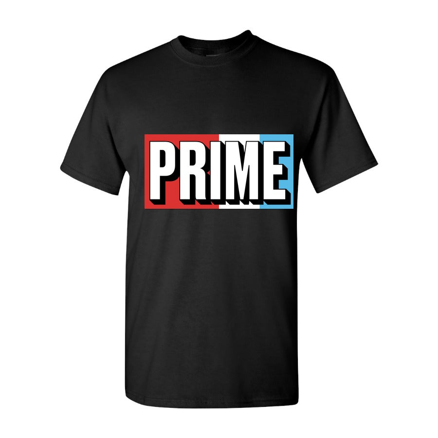Men's Prime Drink Logo Cotton T-Shirt - Black
