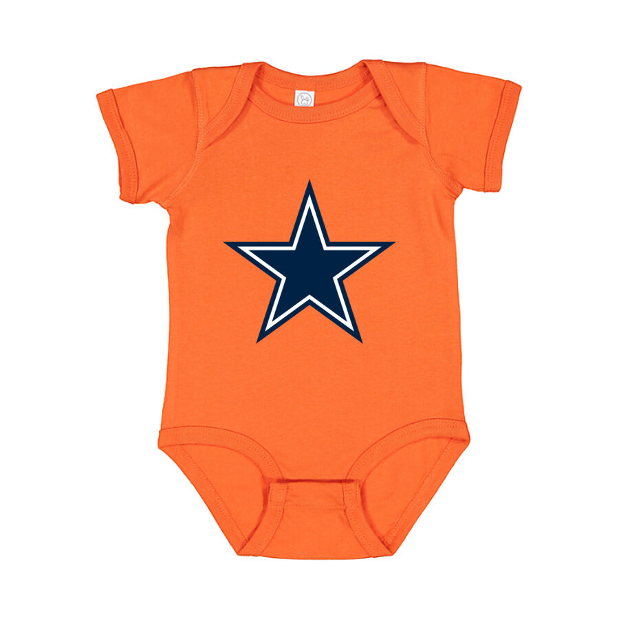 Dallas Cowboys Baby Romper Onesie - Orange