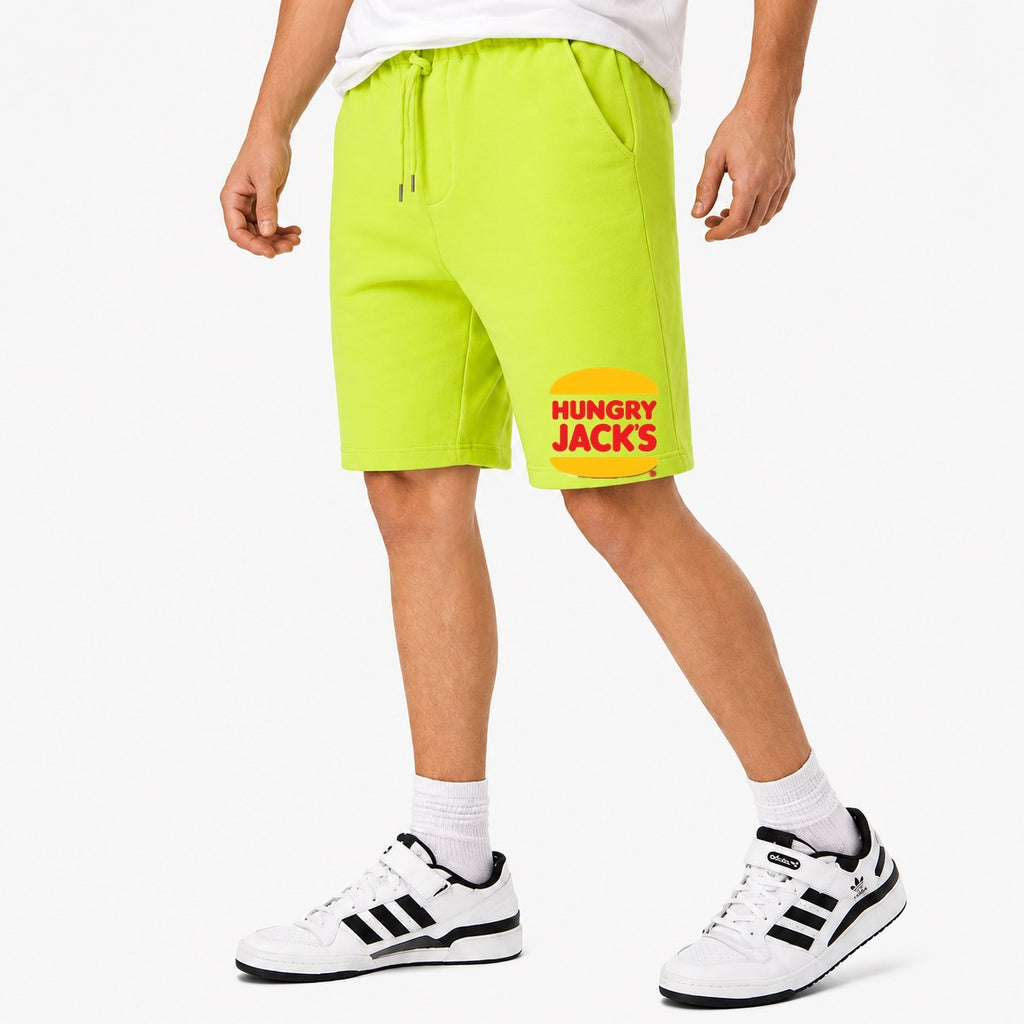Men's Hungry Jack's Cotton Shorts - Lime Green
