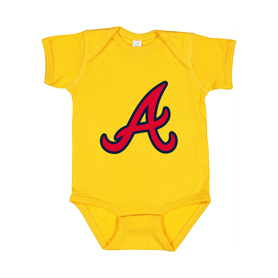 Atlanta Braves Baby Romper Onesie - Yellow