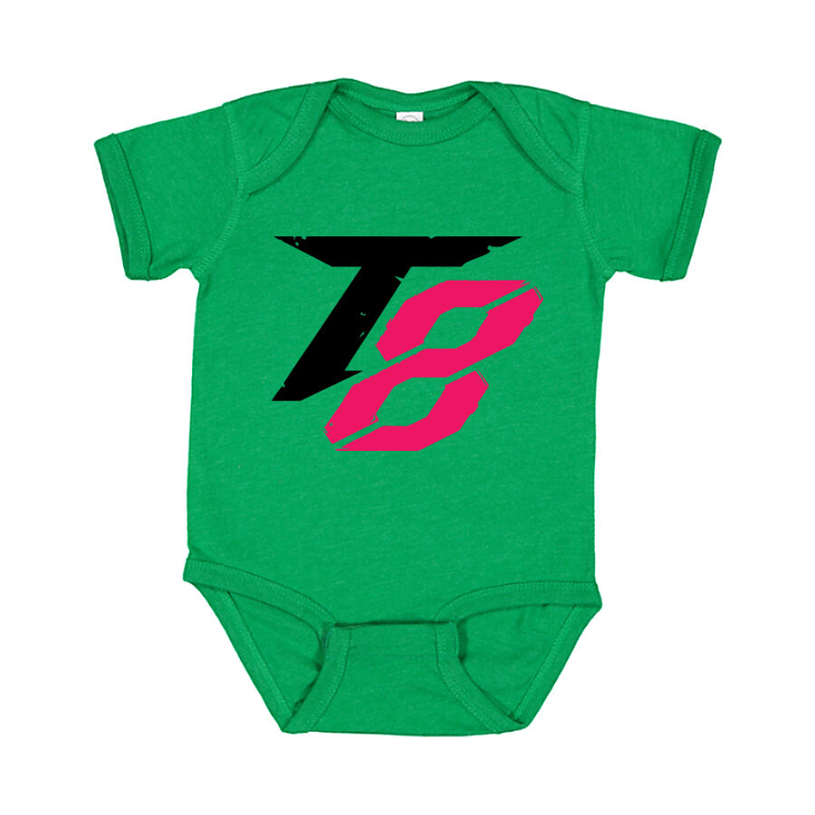 Tekken 8 Black Logo Baby Romper Onesie - Green
