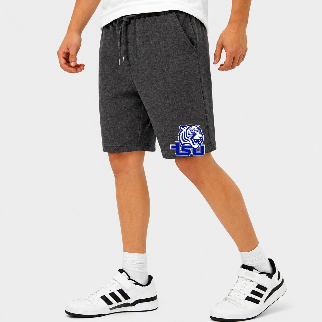 Men's Tennessee State Tigers Logo Cotton Shorts - Charcoal