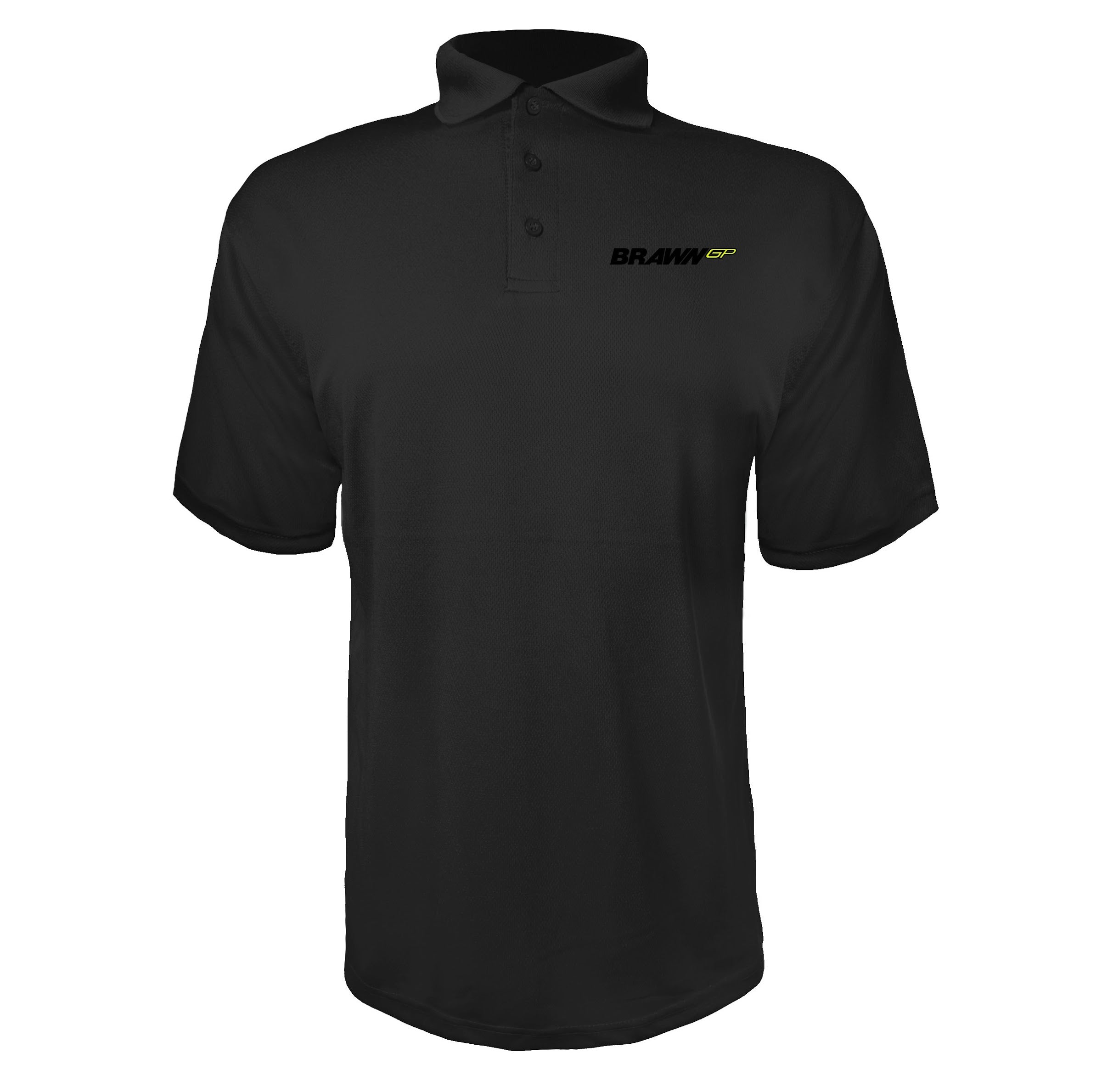 Brawn GP Black polyester polo