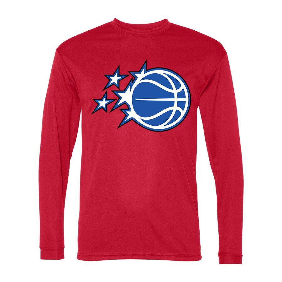 Men's Orlando Magic Polyester Long Sleeve T-Shirt - Red