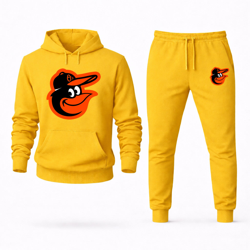 Baltimore Orioles Hoodie and Joggers Set - Yellow