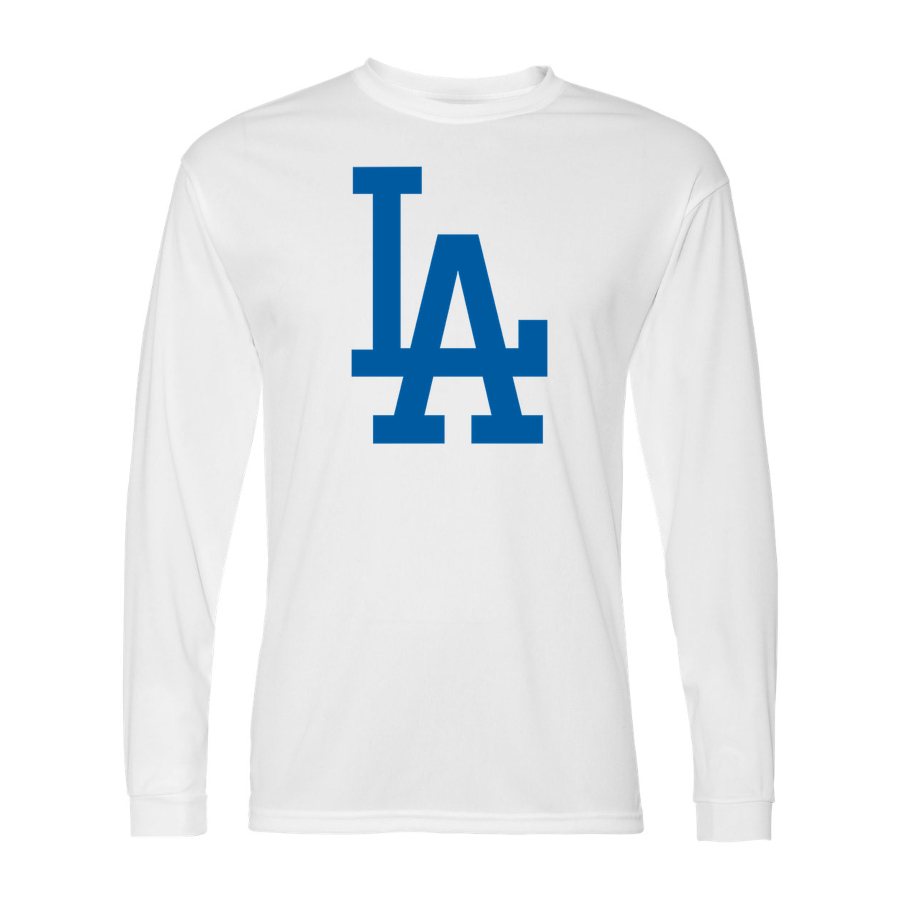 Men's Los Angeles Dodgers Polyester Long Sleeve T-Shirt - White