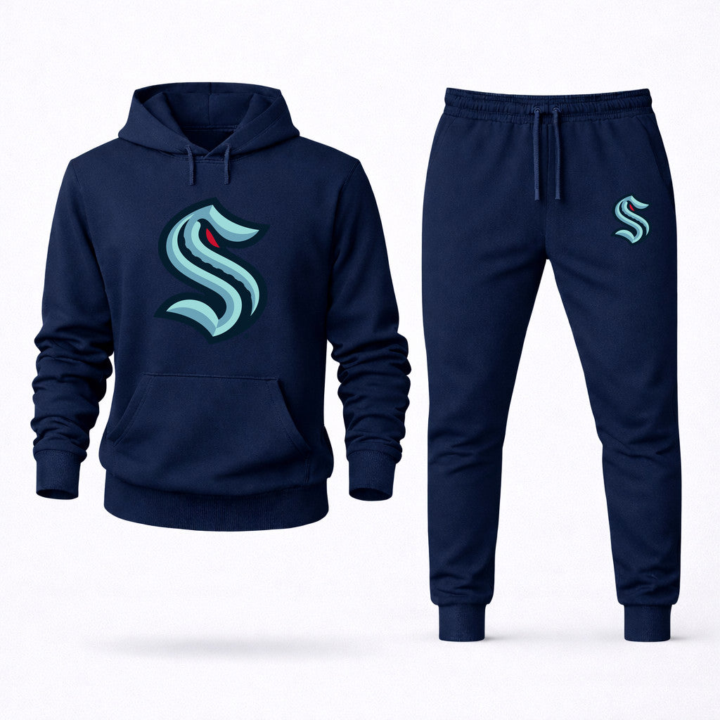 Seattle Kraken Hoodie and Joggers Set - Navy