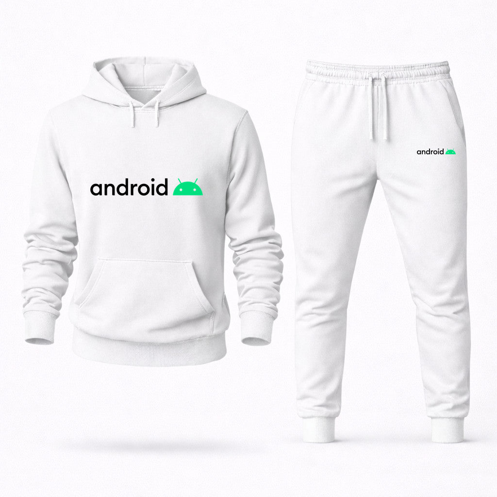 Android Hoodie and Joggers Set - White