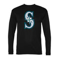 Men's Seattle Mariners Polyester Long Sleeve T-Shirt - Black