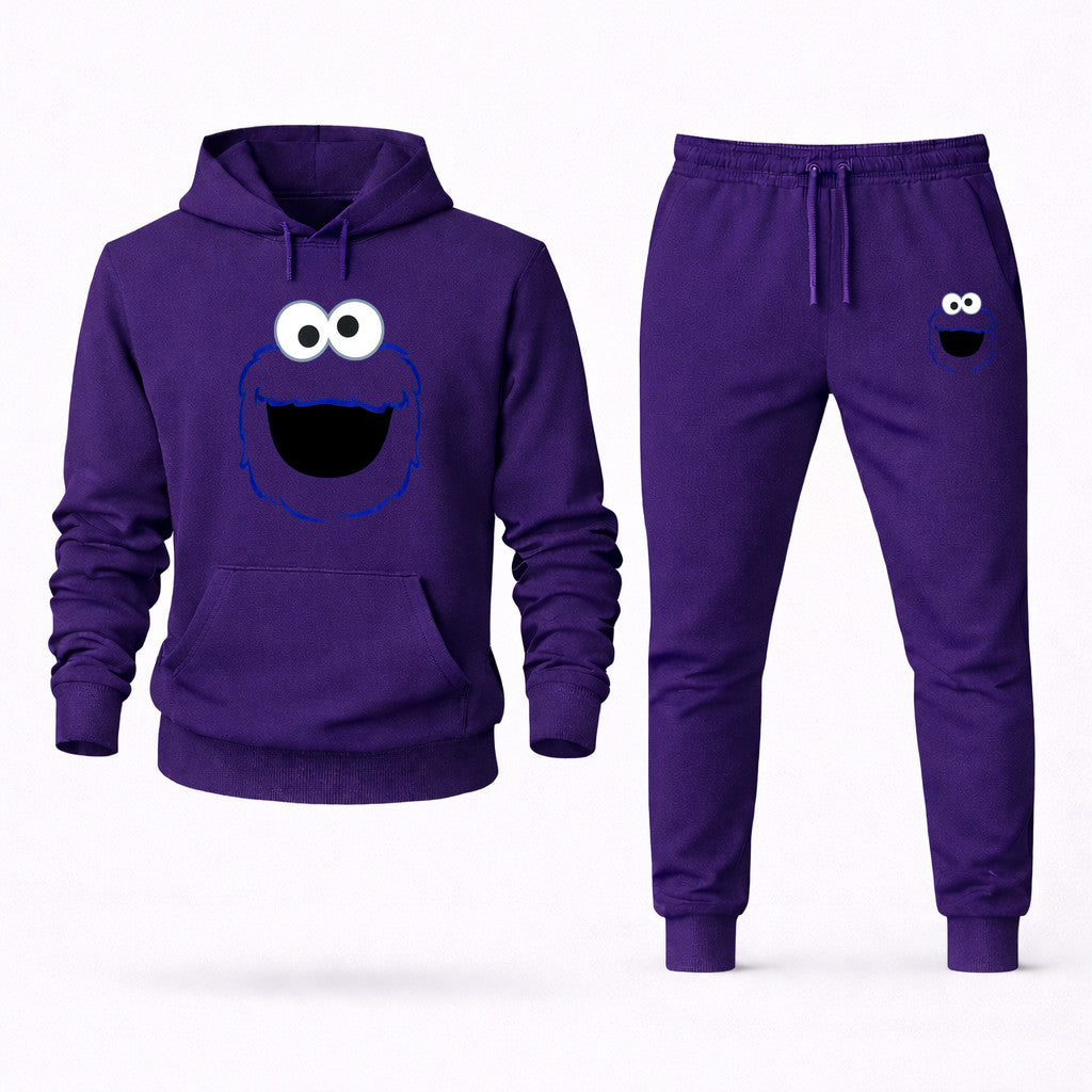 Cookie Monster Hoodie and Joggers Set - Purple