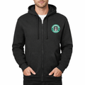 starbucks starbucks icon free Zipper Hoodie - Black