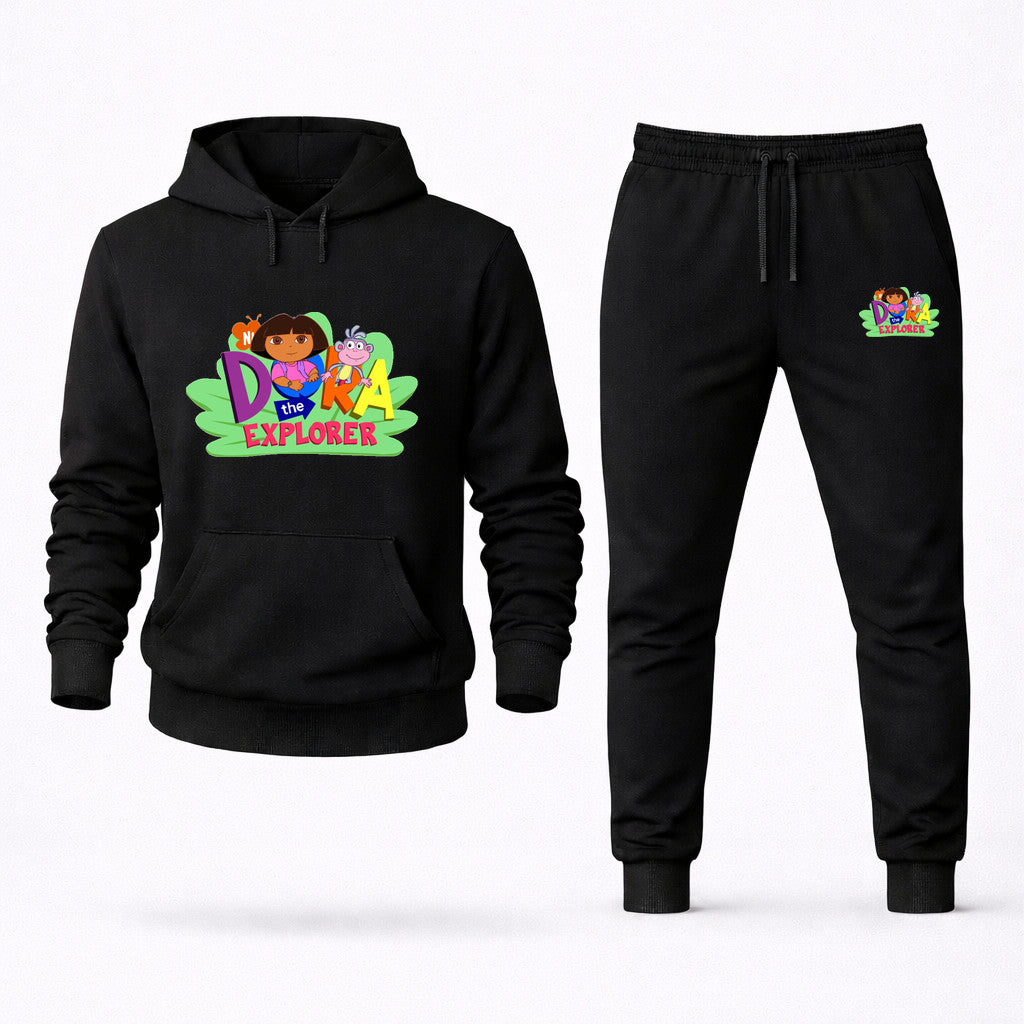 Dora the Explorer Hoodie and Joggers Set - Black