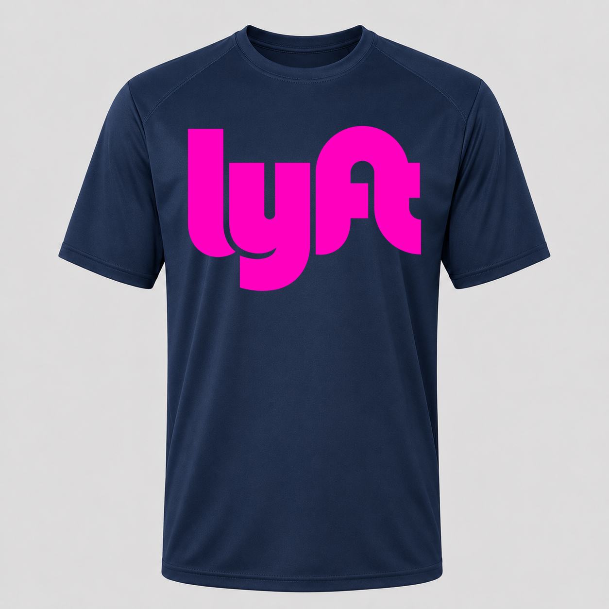 Men's Lyft Pink Performance T-Shirt - Navy