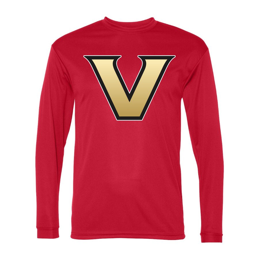 Men's Vanderbilt Commodores Polyester Long Sleeve T-Shirt - Red