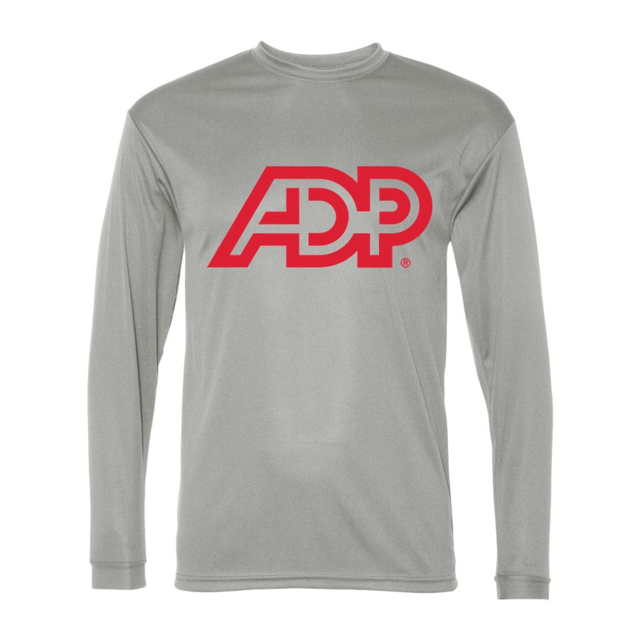 Men's ADP Polyester Long Sleeve T-Shirt - Silver