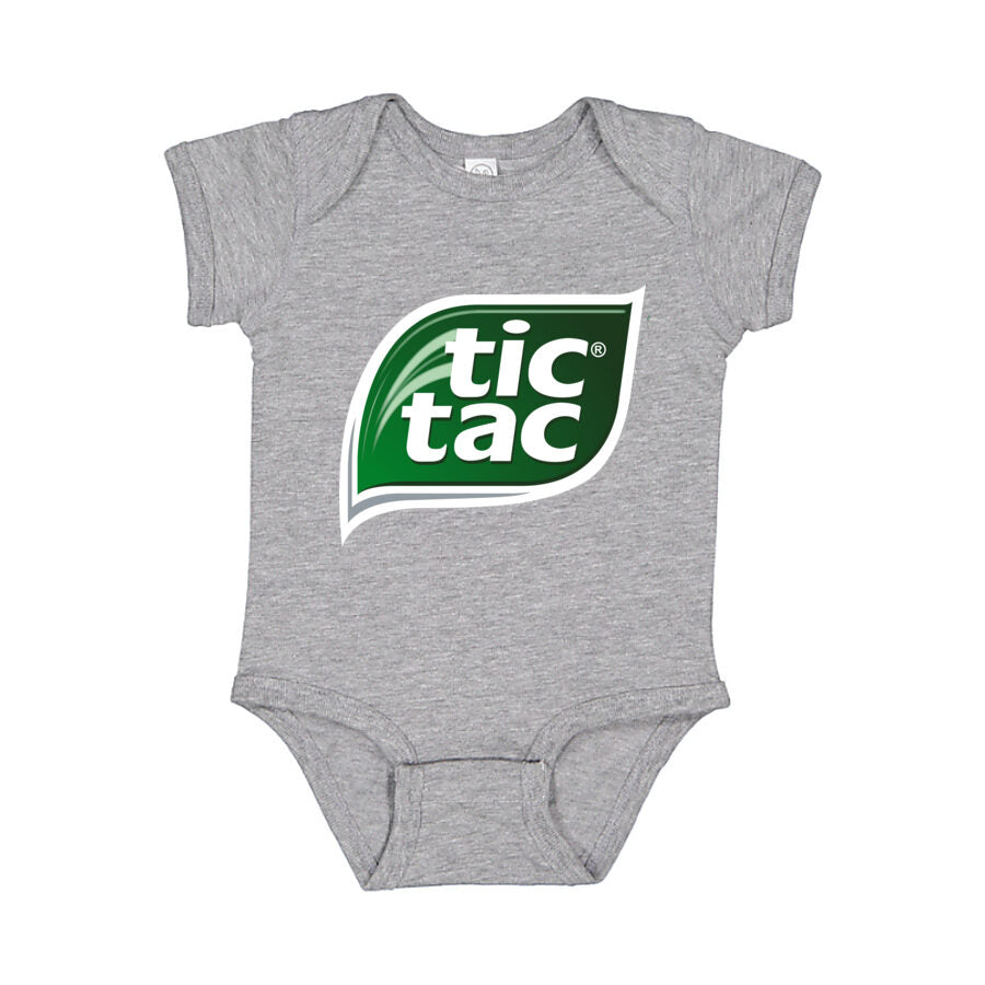 Tic Tac Baby Romper Onesie - Gray