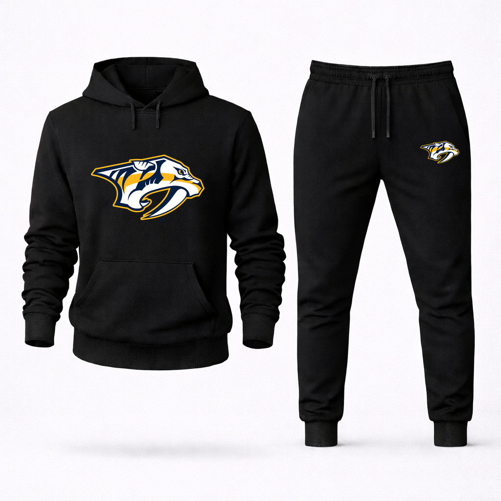 Nashville Predators Hoodie and Joggers Set - Black