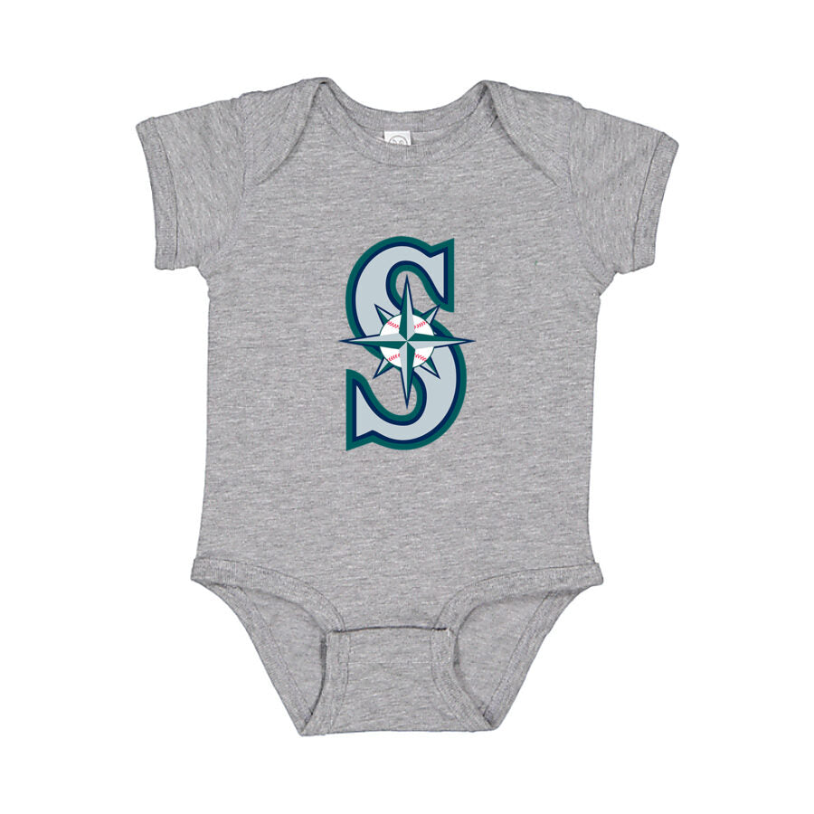Seattle Mariners Baby Romper Onesie - Gray