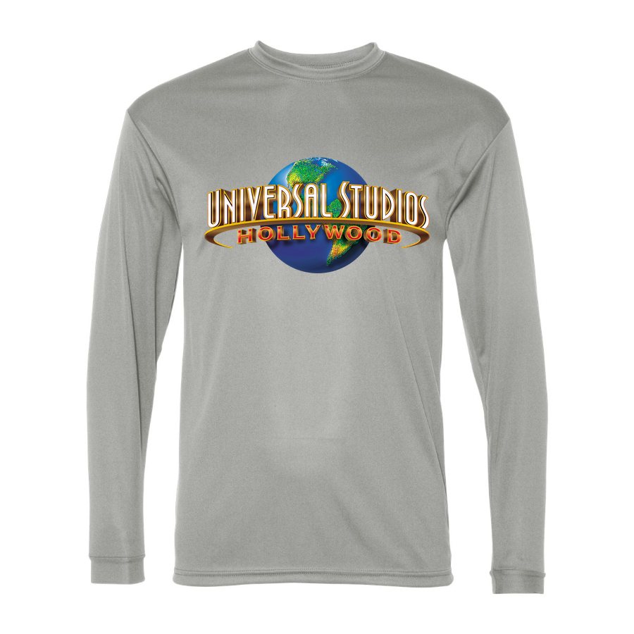 Men's Universal Studios Hollywood Polyester Long Sleeve T-Shirt - Silver