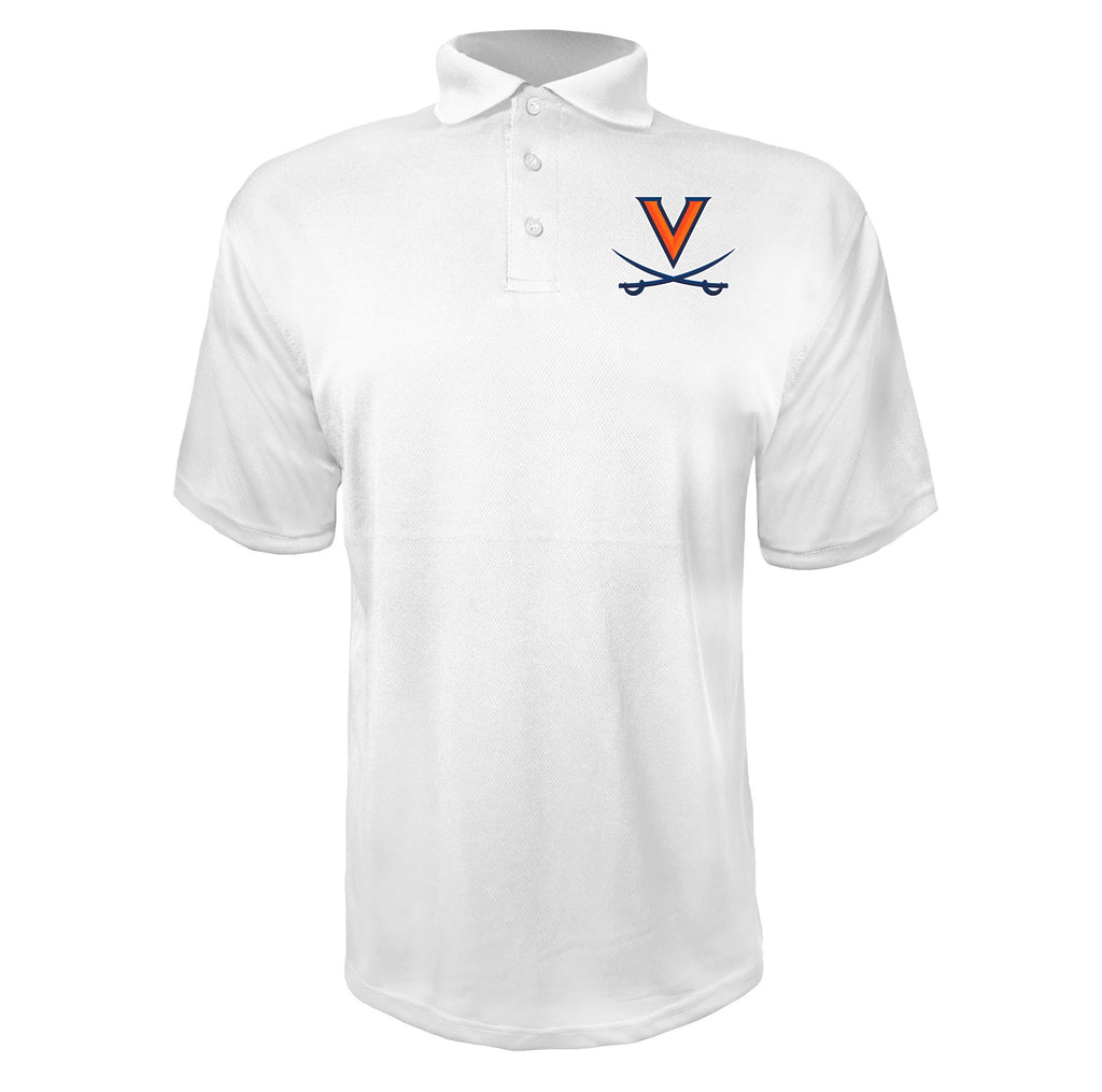 Virginia Cavaliers White polyester polo