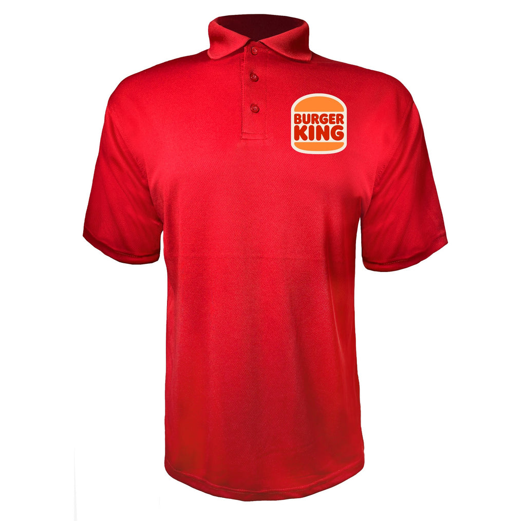 Burger King men's polyester polo in Red