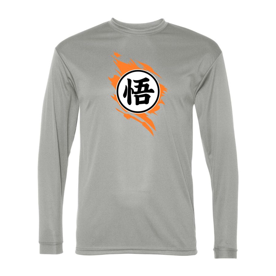 Men's Dragon Ball Z Polyester Long Sleeve T-Shirt - Silver