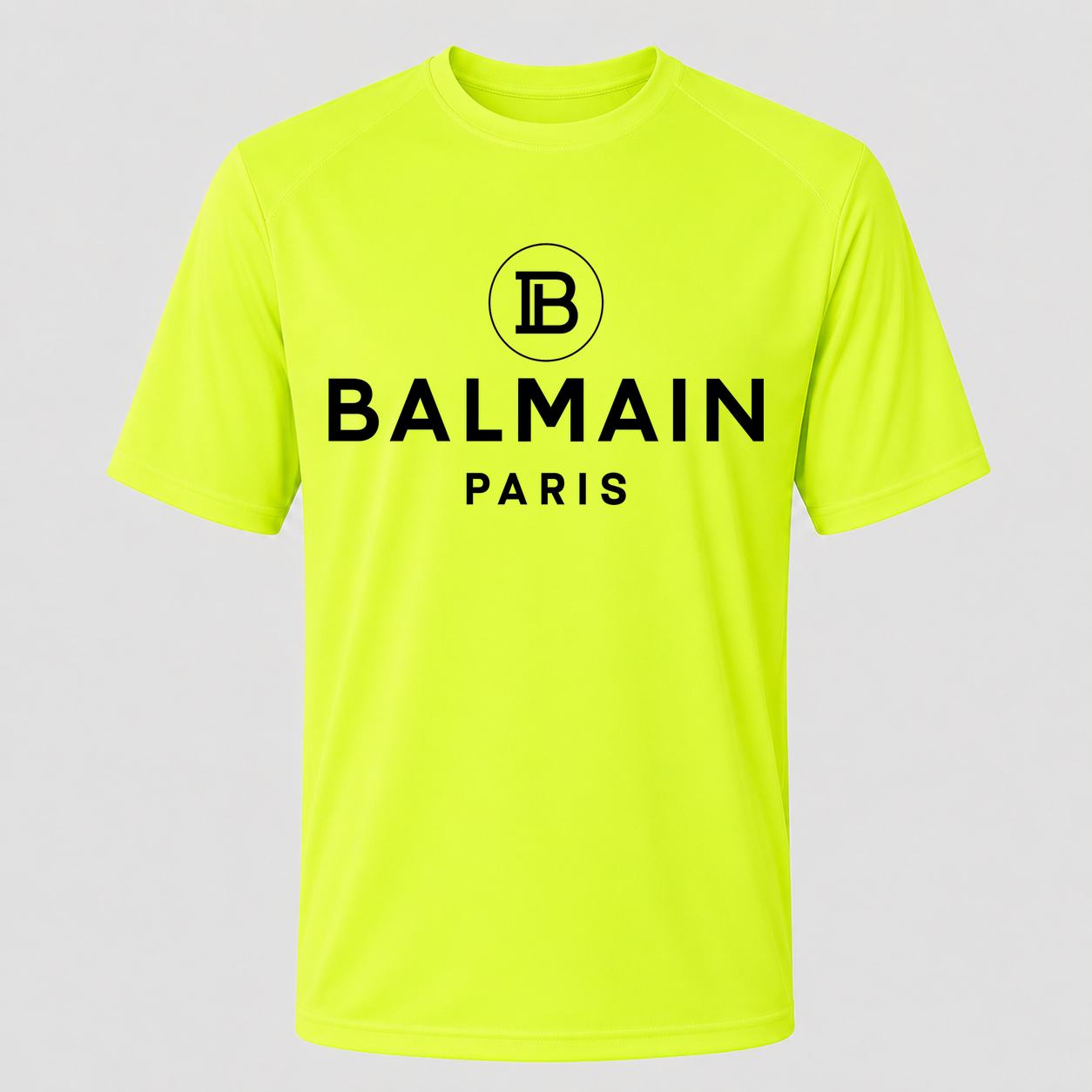 Men's Balmain Paris Performance T-Shirt - Safety Green