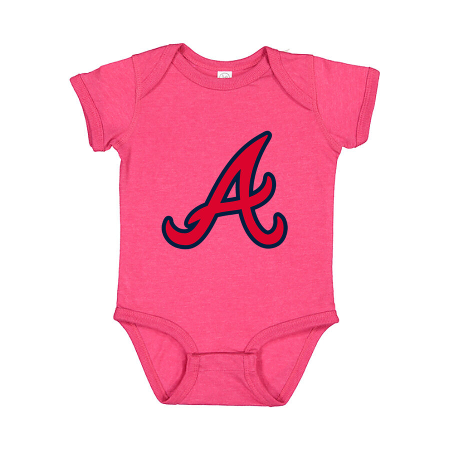 Atlanta Braves Baby Romper Onesie - Pink