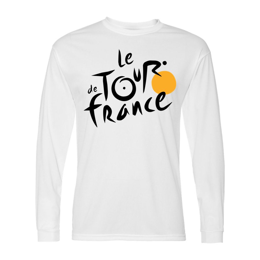 Men's Tour de France Polyester Long Sleeve T-Shirt - White