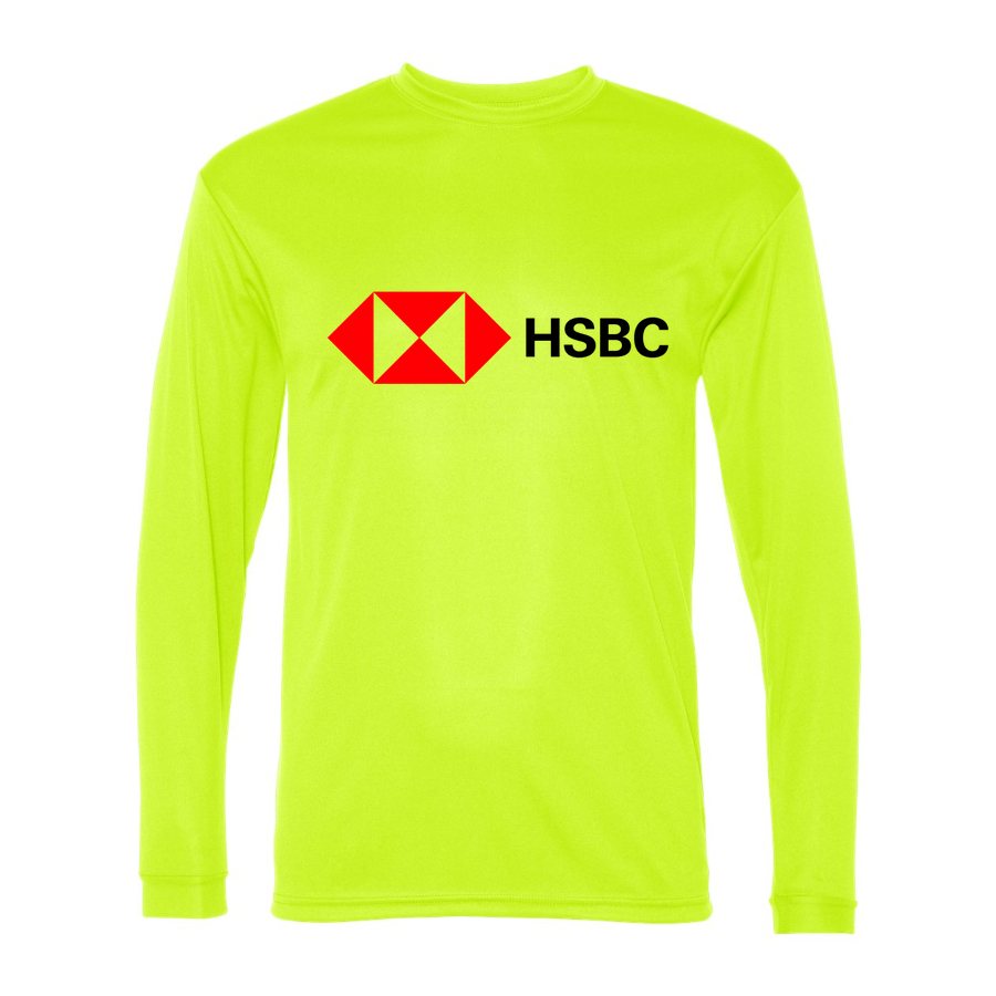 Men's HSBC Polyester Long Sleeve T-Shirt - Safety Yellow