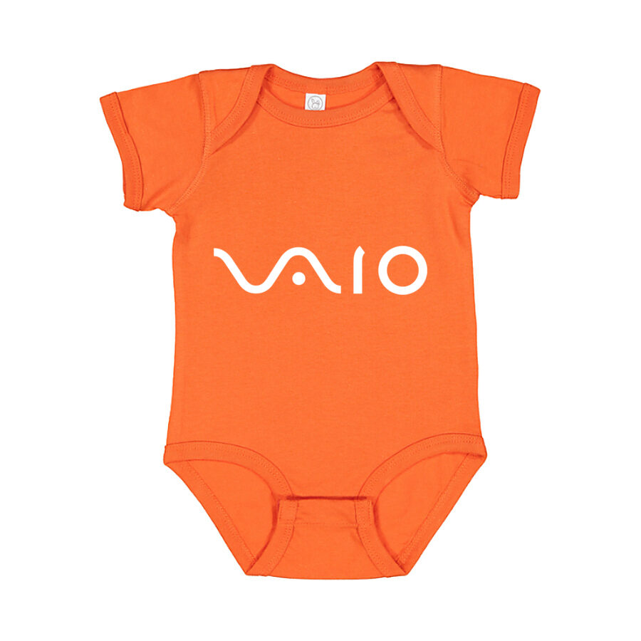 Sony VAIO White Logo Baby Romper Onesie - Orange