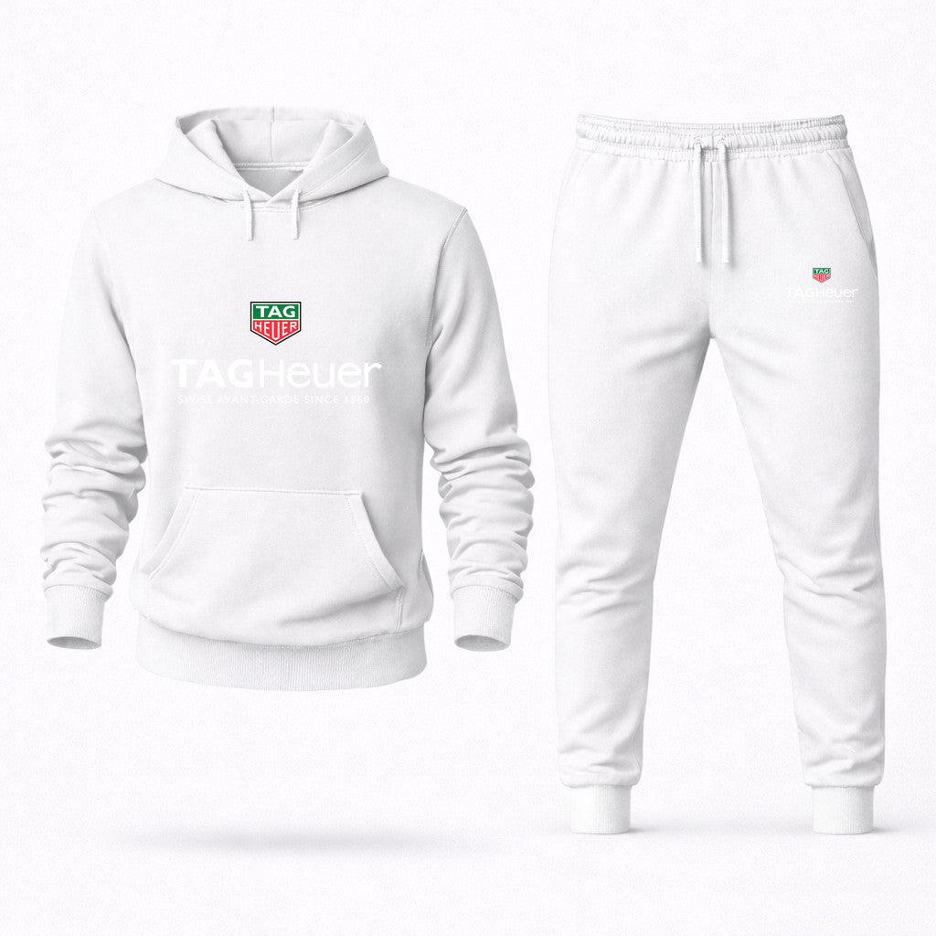 TAG Heuer White Hoodie and Joggers Set - White