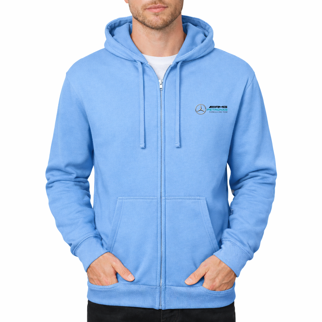 Men's Mercedes AMG Petronas Formula One Team Zipper Hoodie - Sky Blue