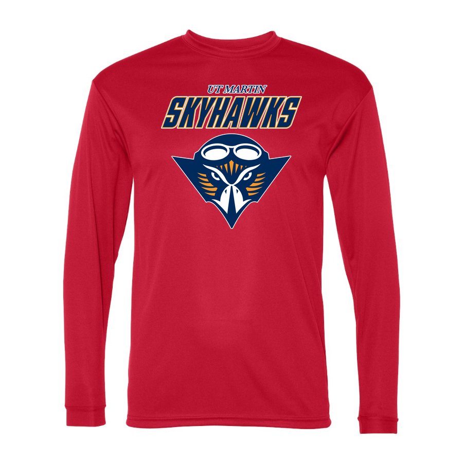 Men's Tennessee Martin Skyhawks Alternate Polyester Long Sleeve T-Shirt - Red