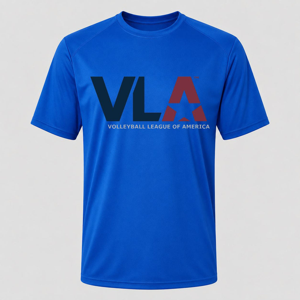 Men's American Volleyball League Performance T-Shirt - Royal Blue