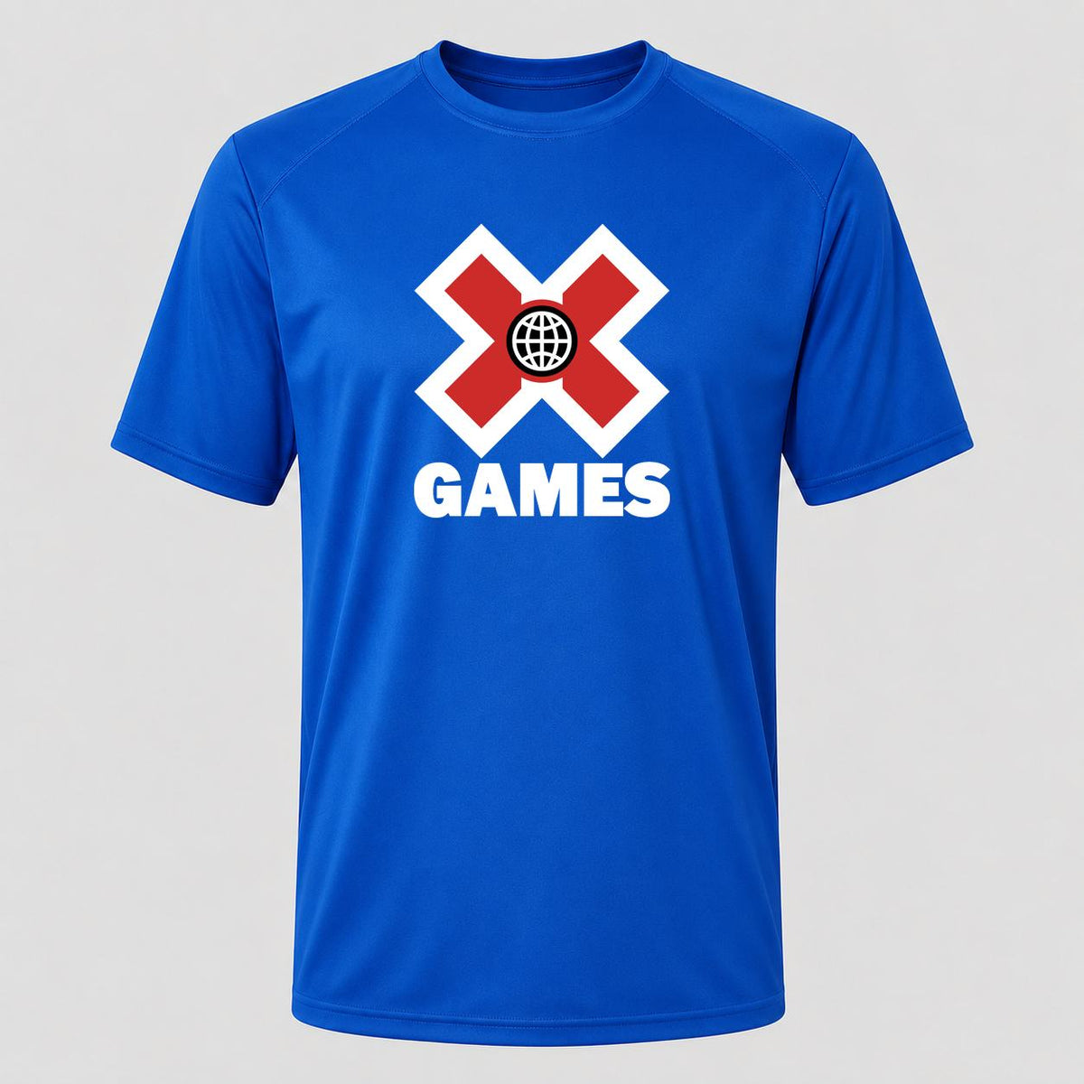 Men's X Games White Performance T-Shirt - Royal Blue