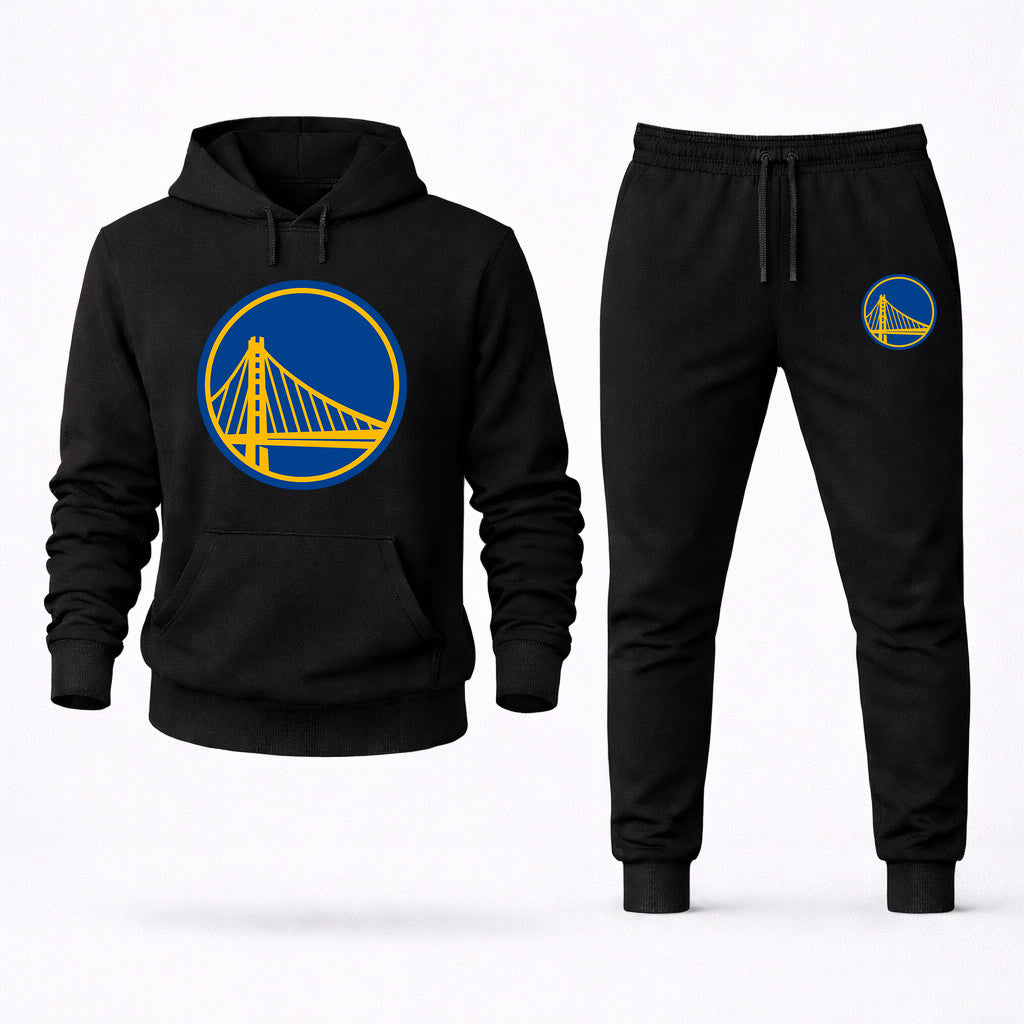 Golden State Warriors Hoodie and Joggers Set - Black