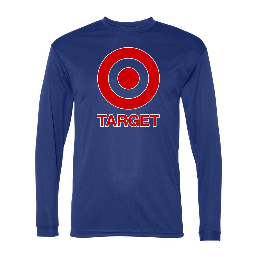 Men's Target Polyester Long Sleeve T-Shirt - Royal Blue