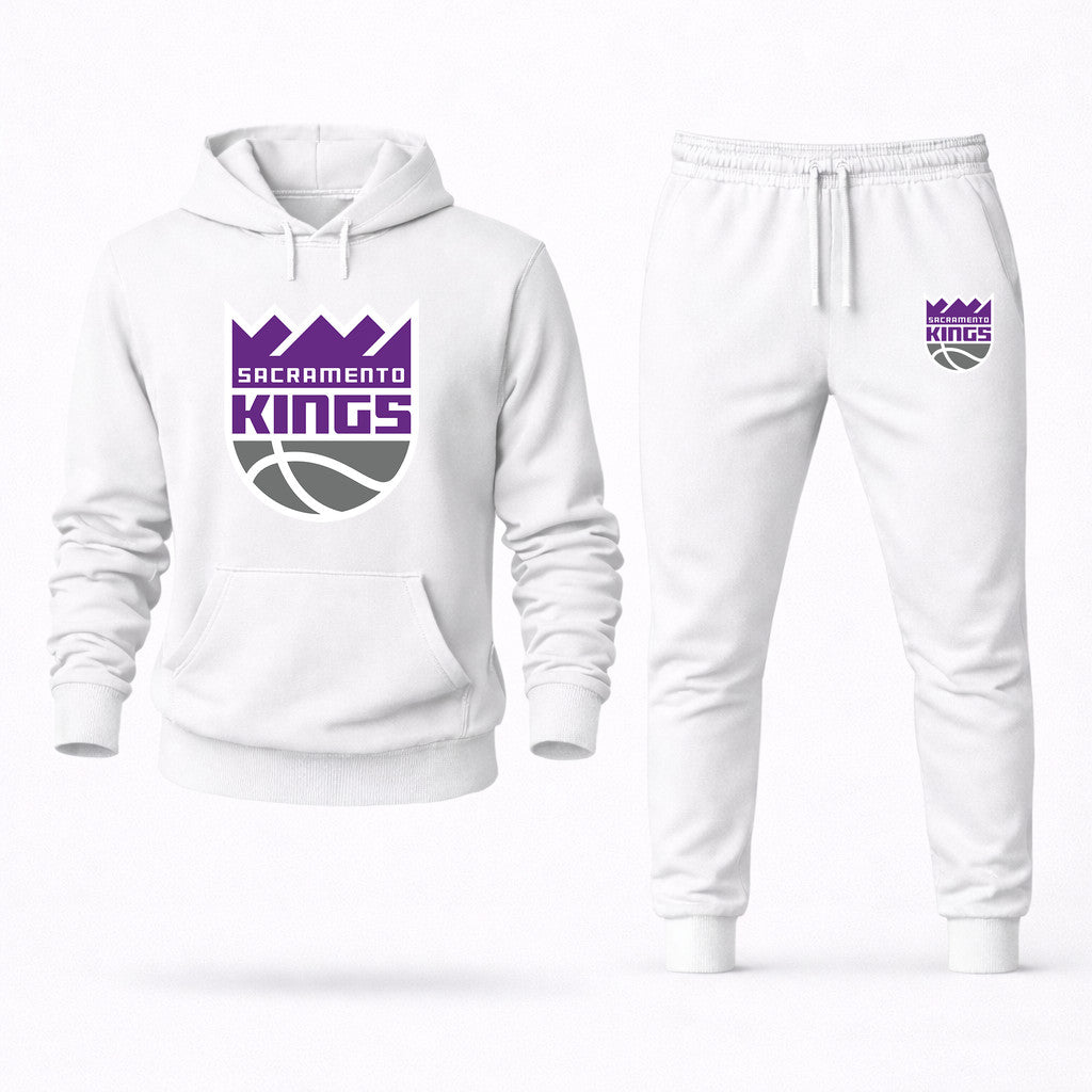 Sacramento Kings Hoodie and Joggers Set - White