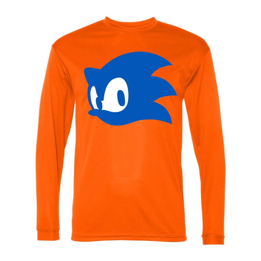 Men's Sonic Polyester Long Sleeve T-Shirt - Safety Orange