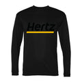 Men's Hertz Polyester Long Sleeve T-Shirt - Black